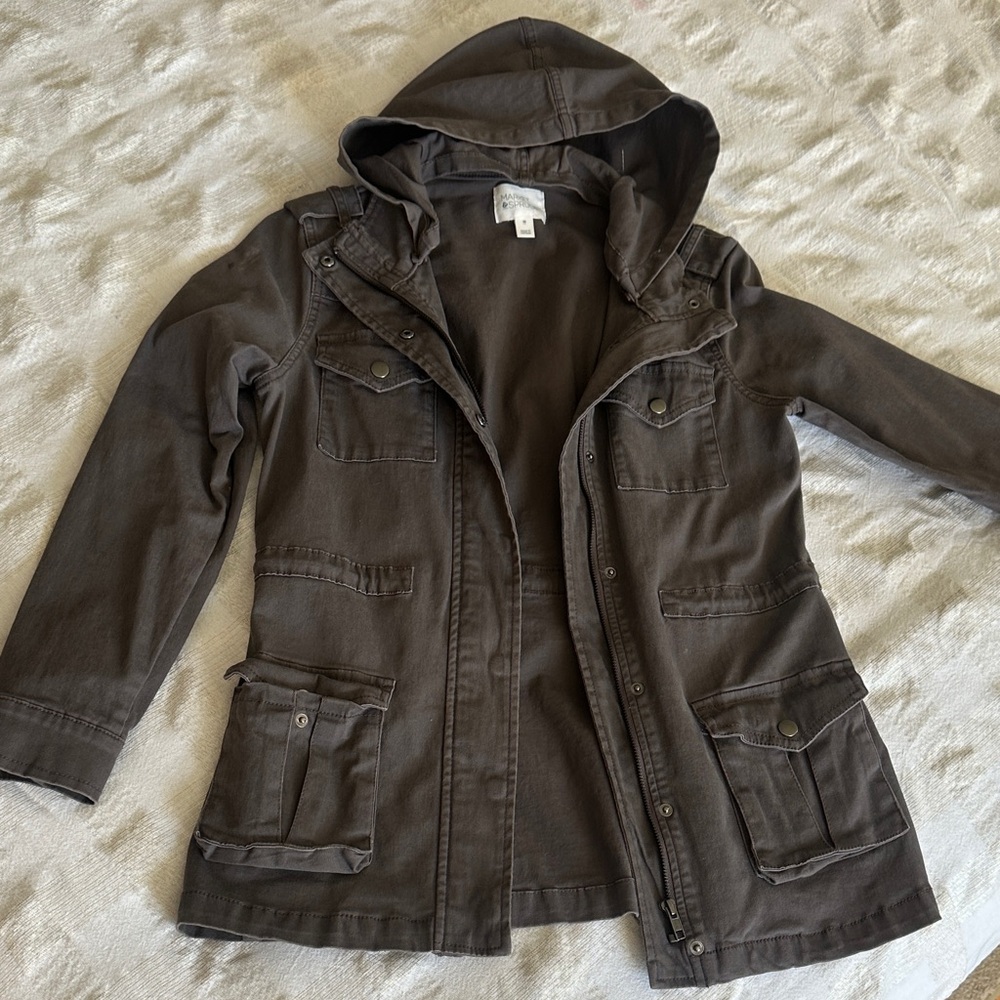 Market & Spruce Utility Jacket in Dark Grey